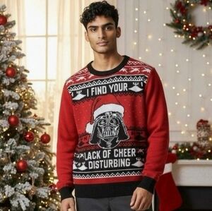 Christmas Sweater Star Wars XL NWT Darth Vader